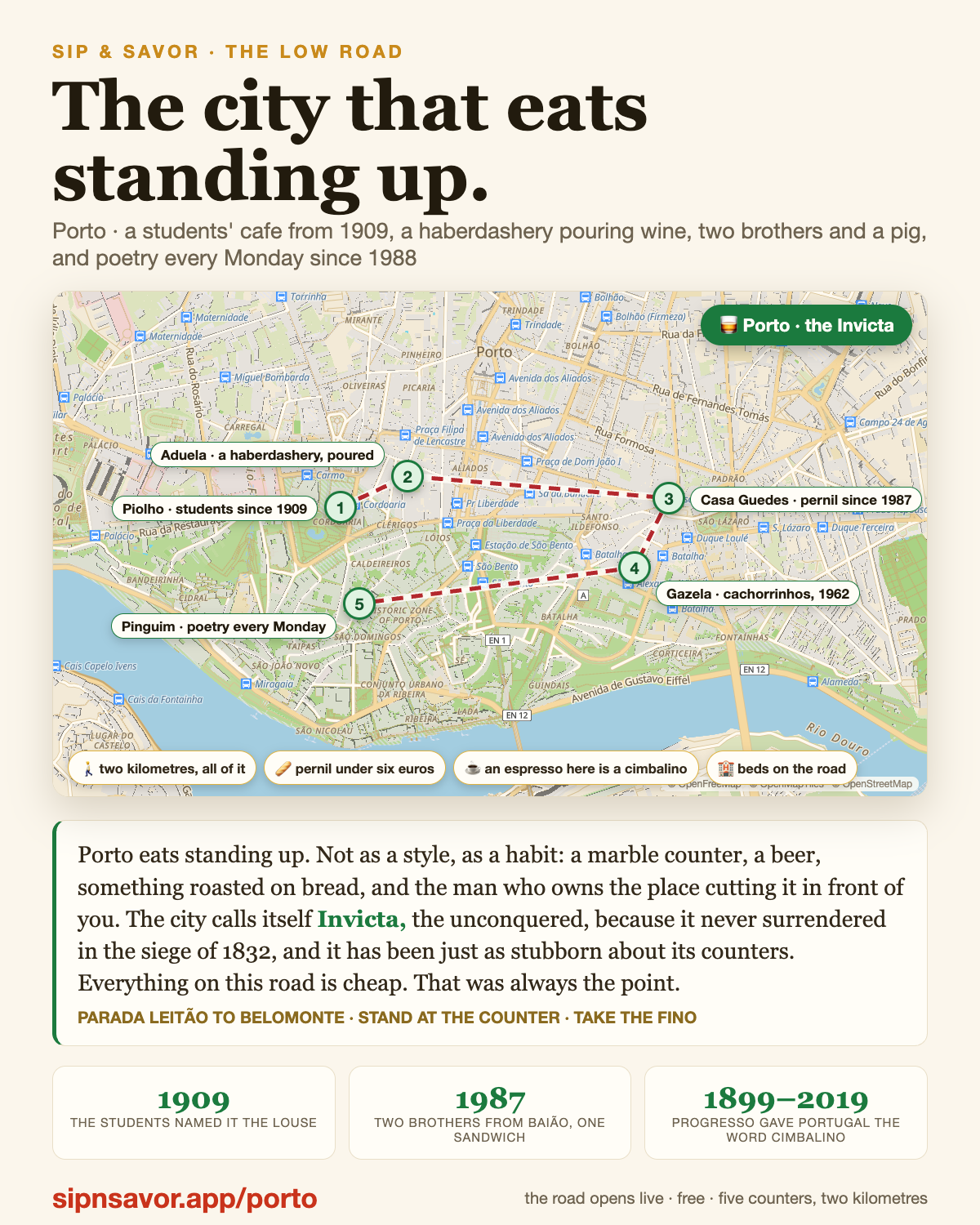 The Invicta Standing Order, a hand-written pub crawl in Porto